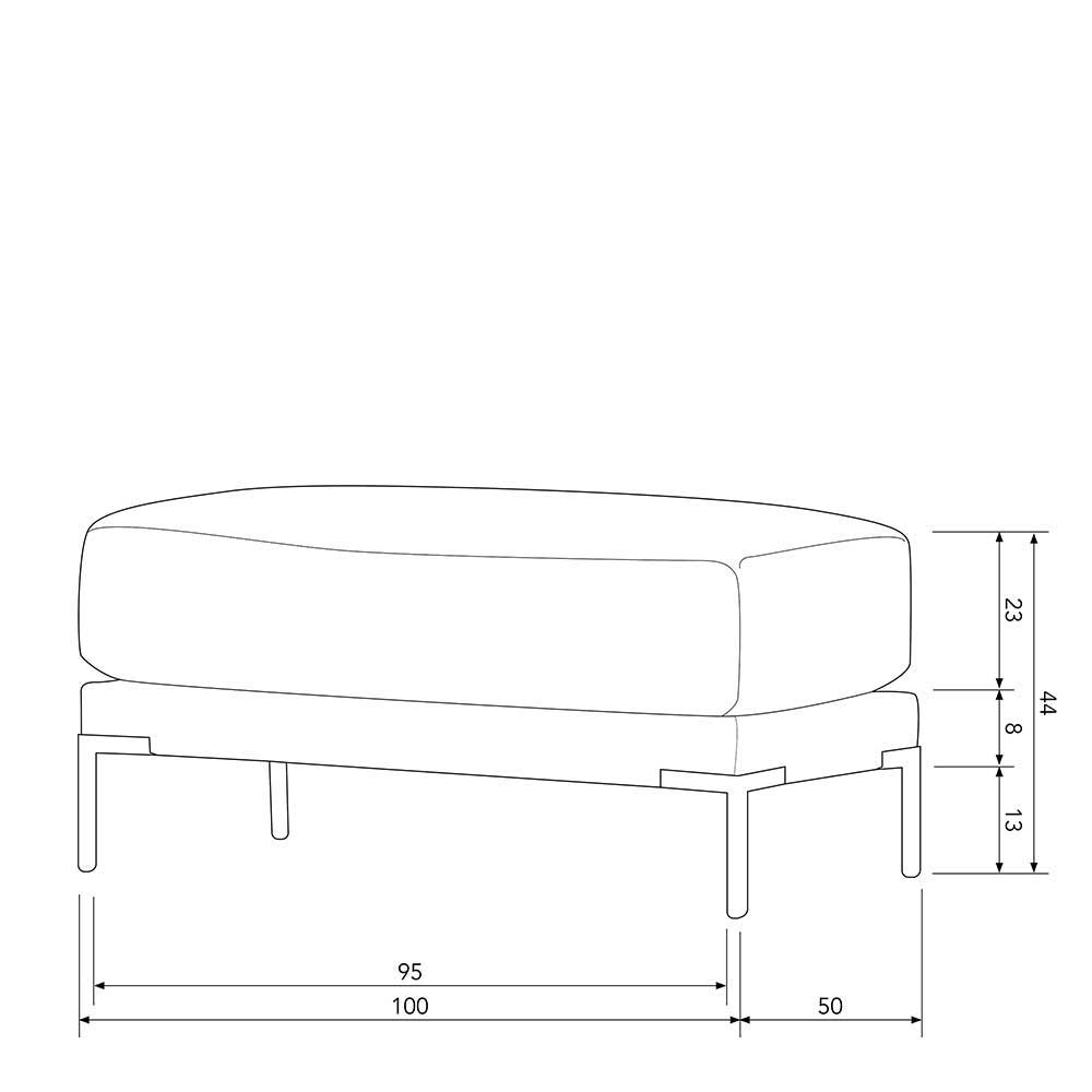 Flexible Couch aus Modulen in Braun - Ravonia (fünfteilig)