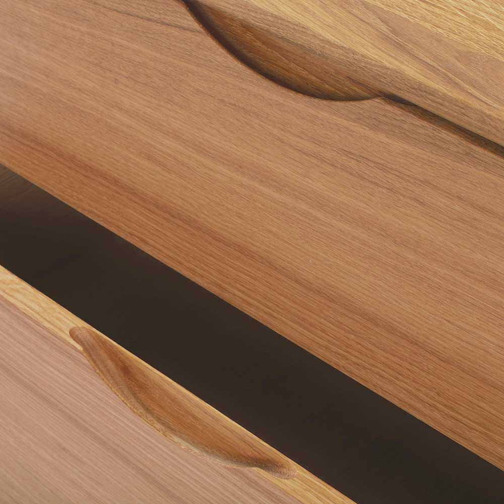 150 cm breites Holz Sideboard in Eiche - Number