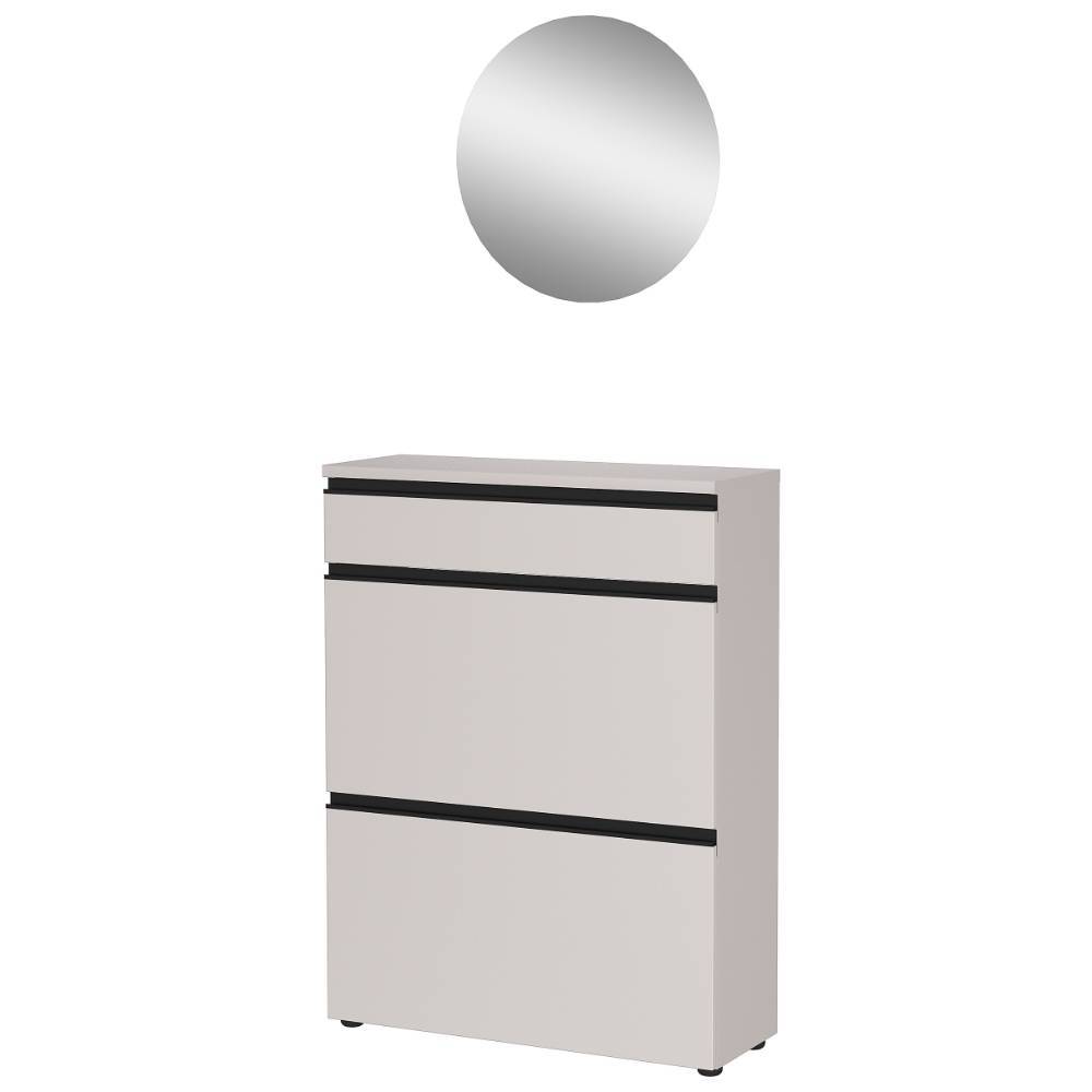 Flur Schuhschrank und Spiegel Set - Ofmana (zweiteilig)