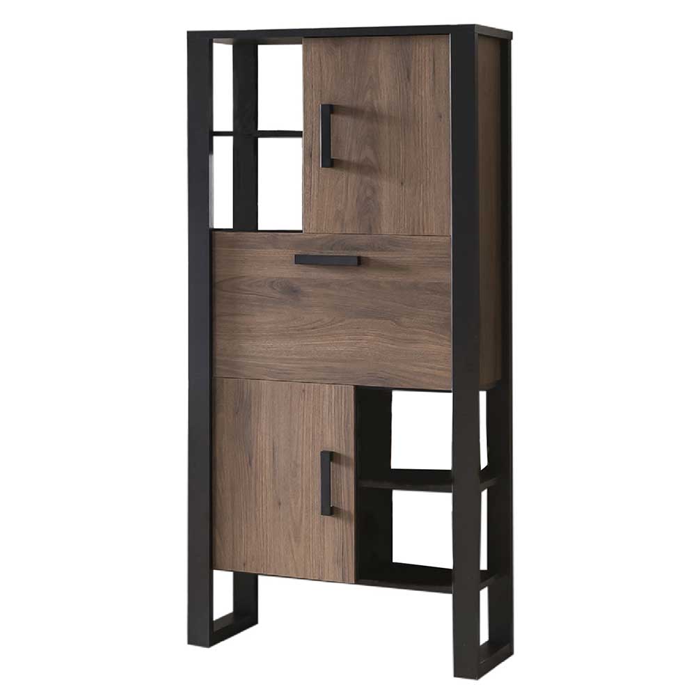 Wohnzimmer Schrank in Nussbaum Optik - Dudleys I