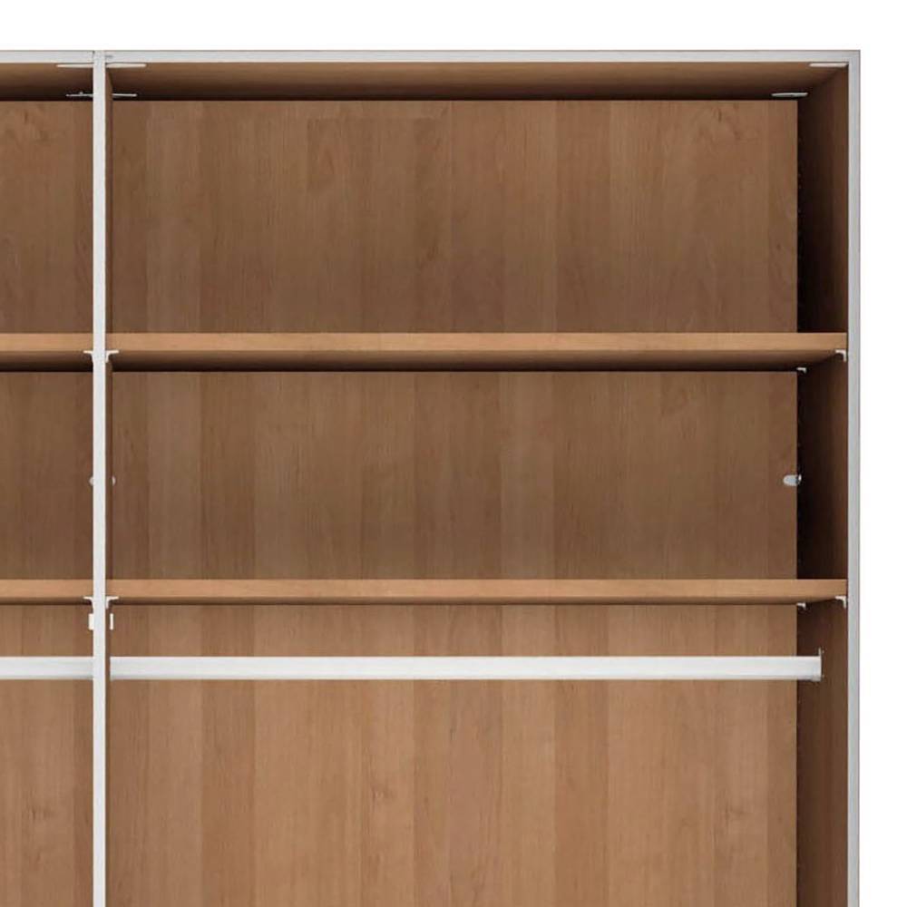 Teilmassiver Kleiderschrank mit Glas - Vutonia