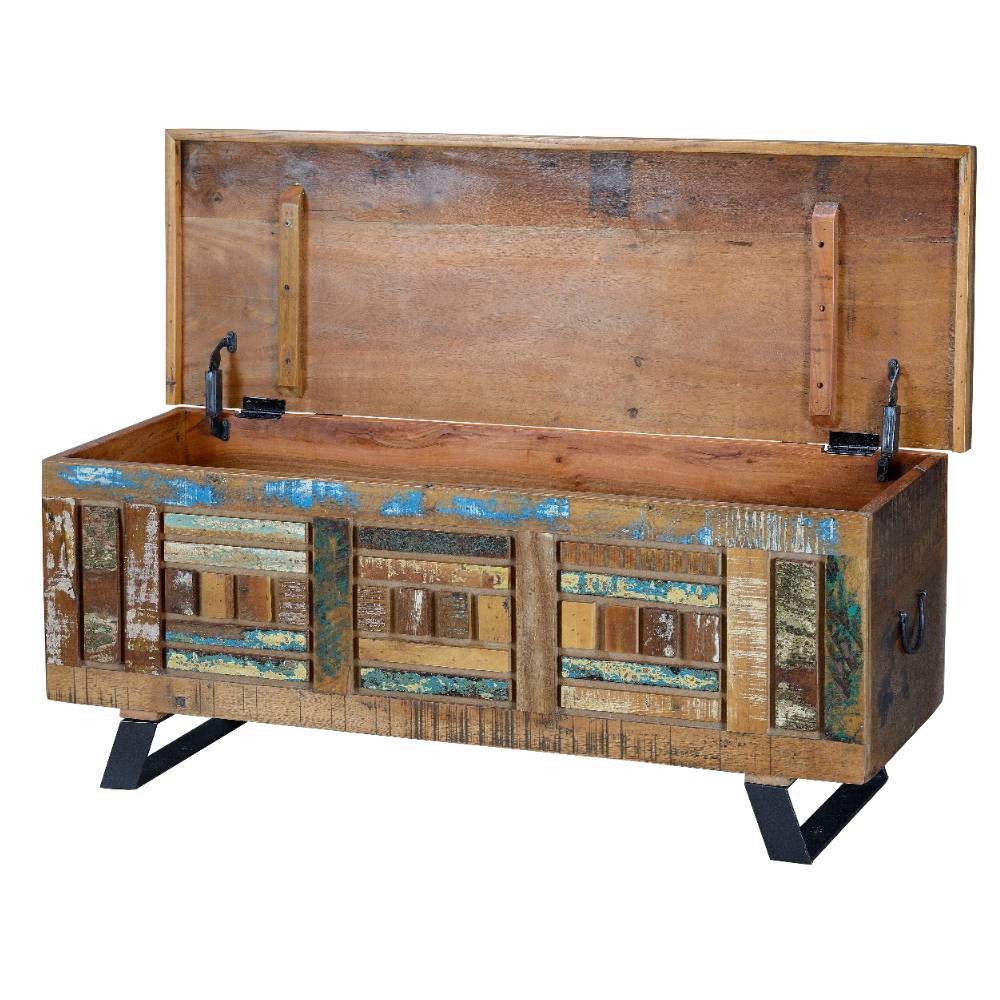 Shabby Chic Truhe aus Recyclingholz - Tunar
