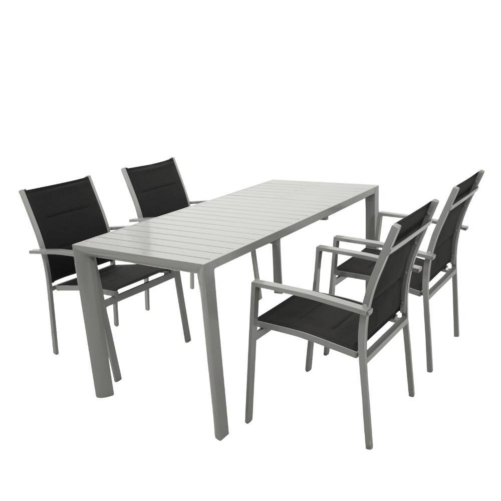 Gartentisch und vier Stühle modern - Varescan (fünfteilig)