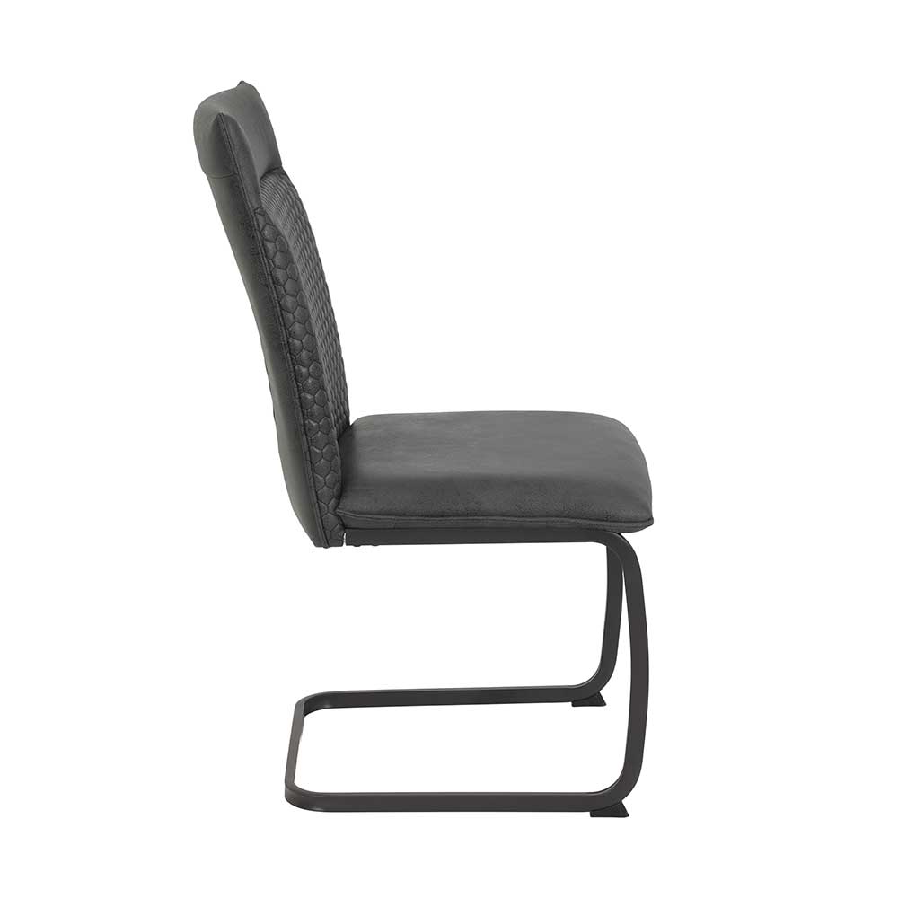 Design-Freischwinger in Anthrazit - Endra (Set)
