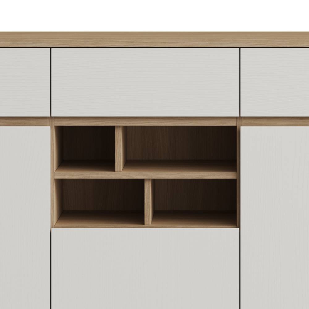 Arbeitszimmer Möbel-Kombi in Weiß - Ovidio (dreiteilig)