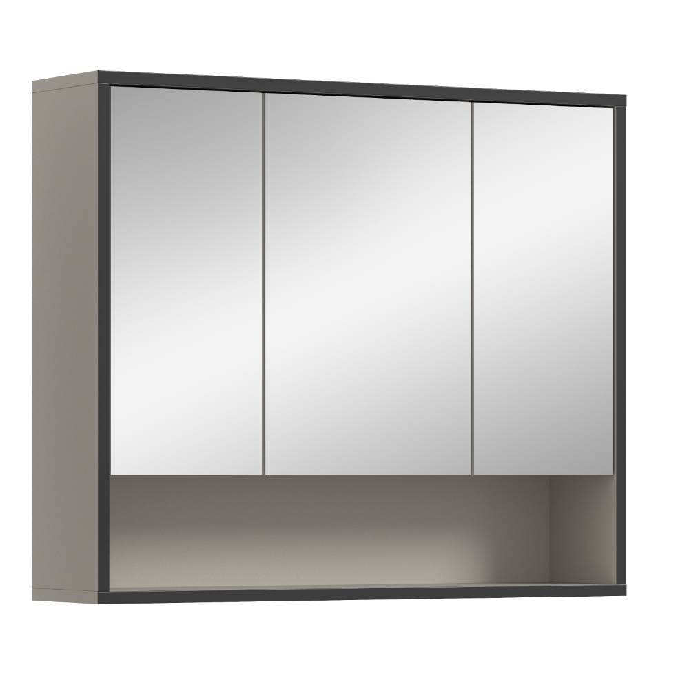 Design-Badmöbel Set in Hellgrau - Xena (dreiteilig)