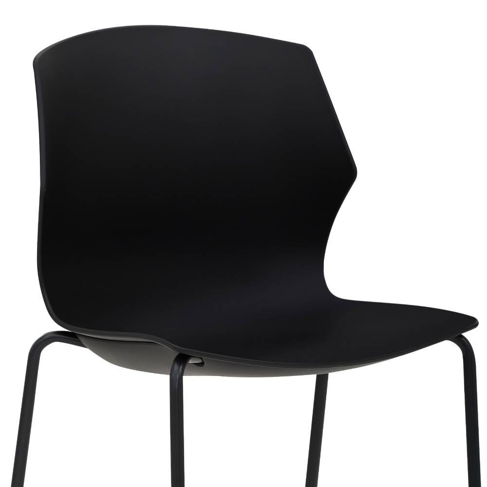 Barstühle mit Schalensitz in Anthrazit - Secionas (2er Set)