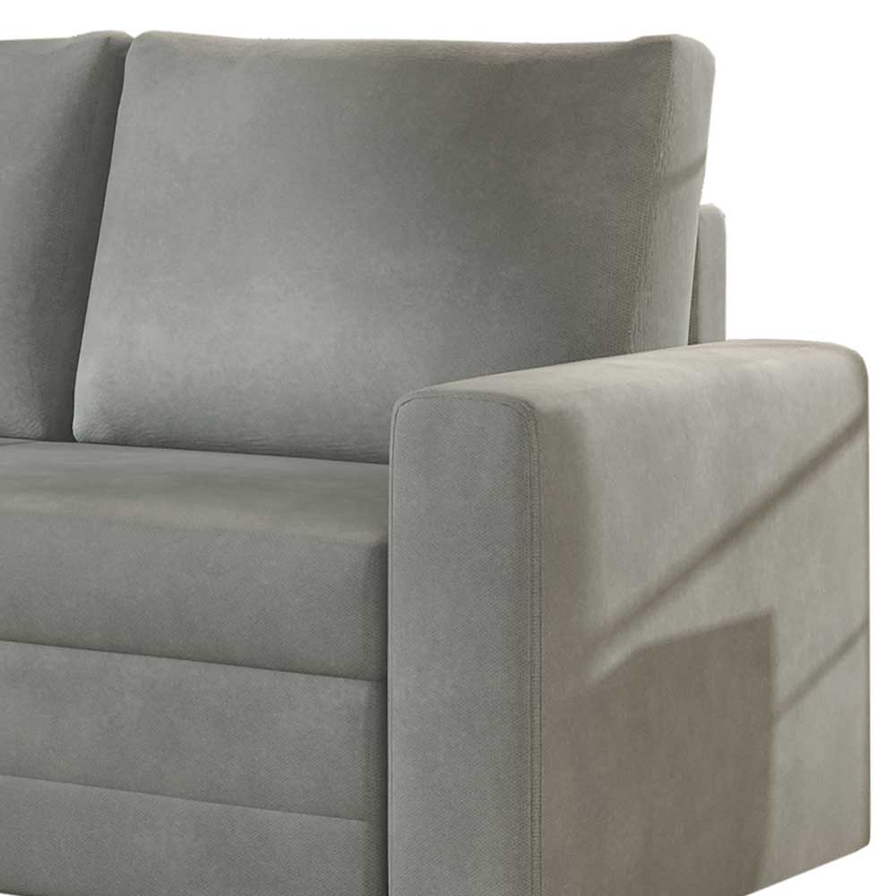 Schlafcouch in Hellgrau Chenille - Ronny
