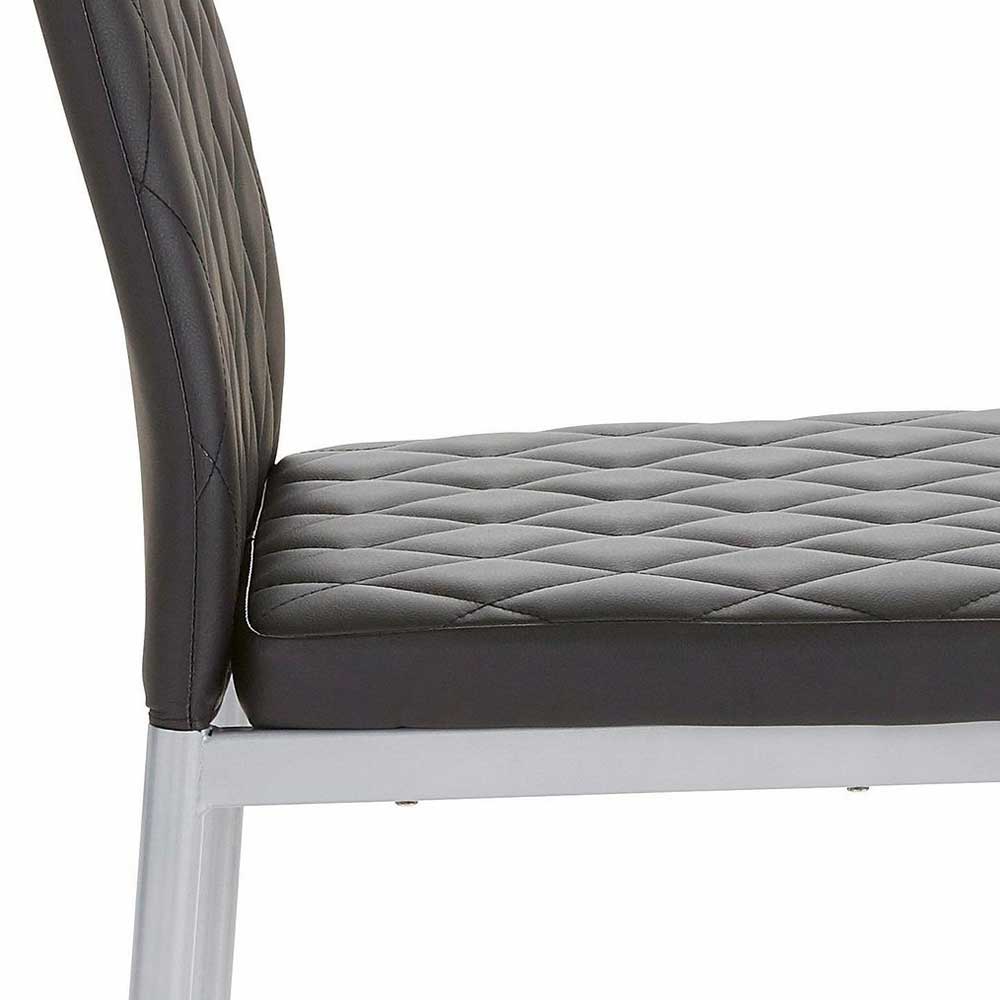 Kunstleder Stühle mit hoher Lehne - Sanura (Set)
