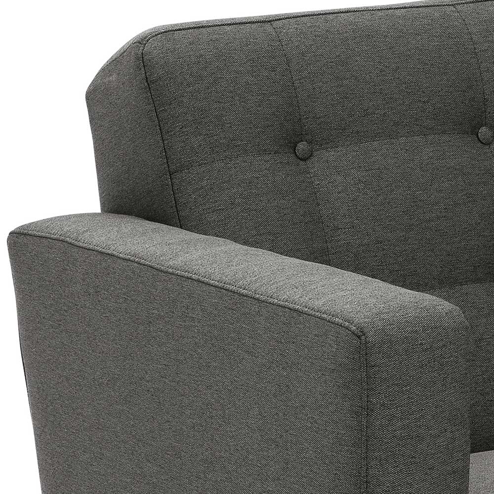 Retro-Sessel in Anthrazit und Esche - Durai