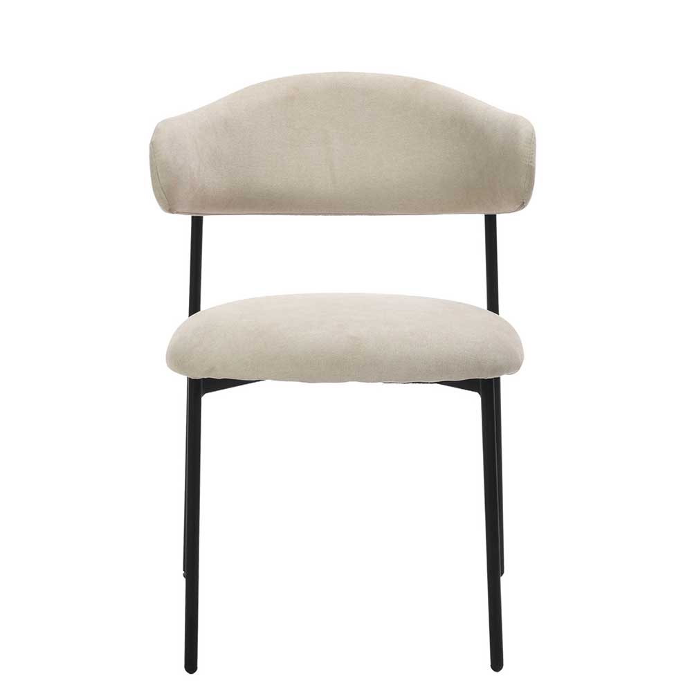 Polsterstühle in Taupe Strukturstoff - Filmau (2er Set)