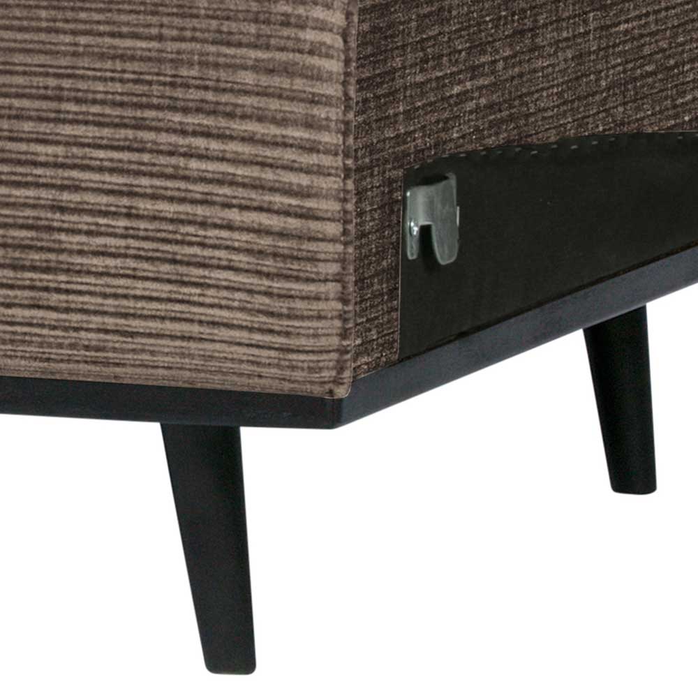 Federkern Sofa-Element aus Breitcord in Taupe - Rusaly