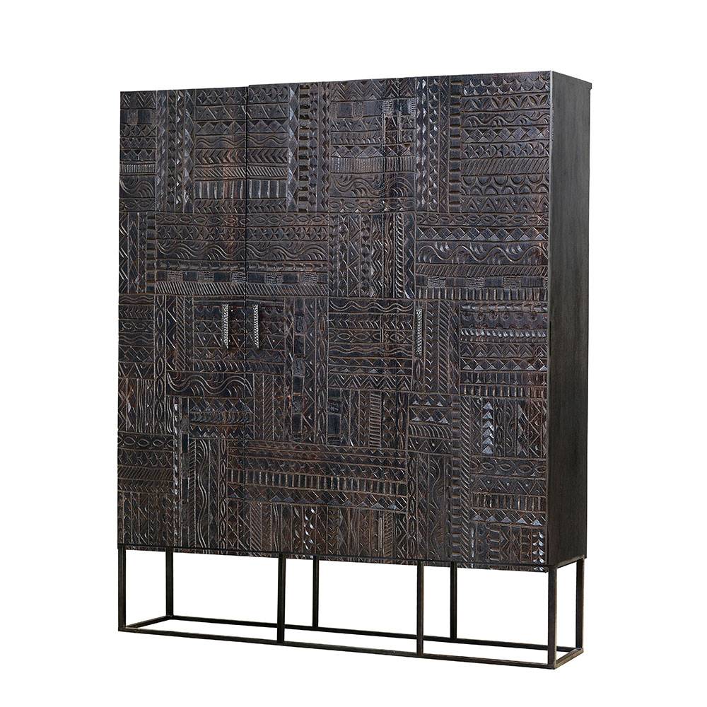 Design Schrank in Walnuss Braun - Solu