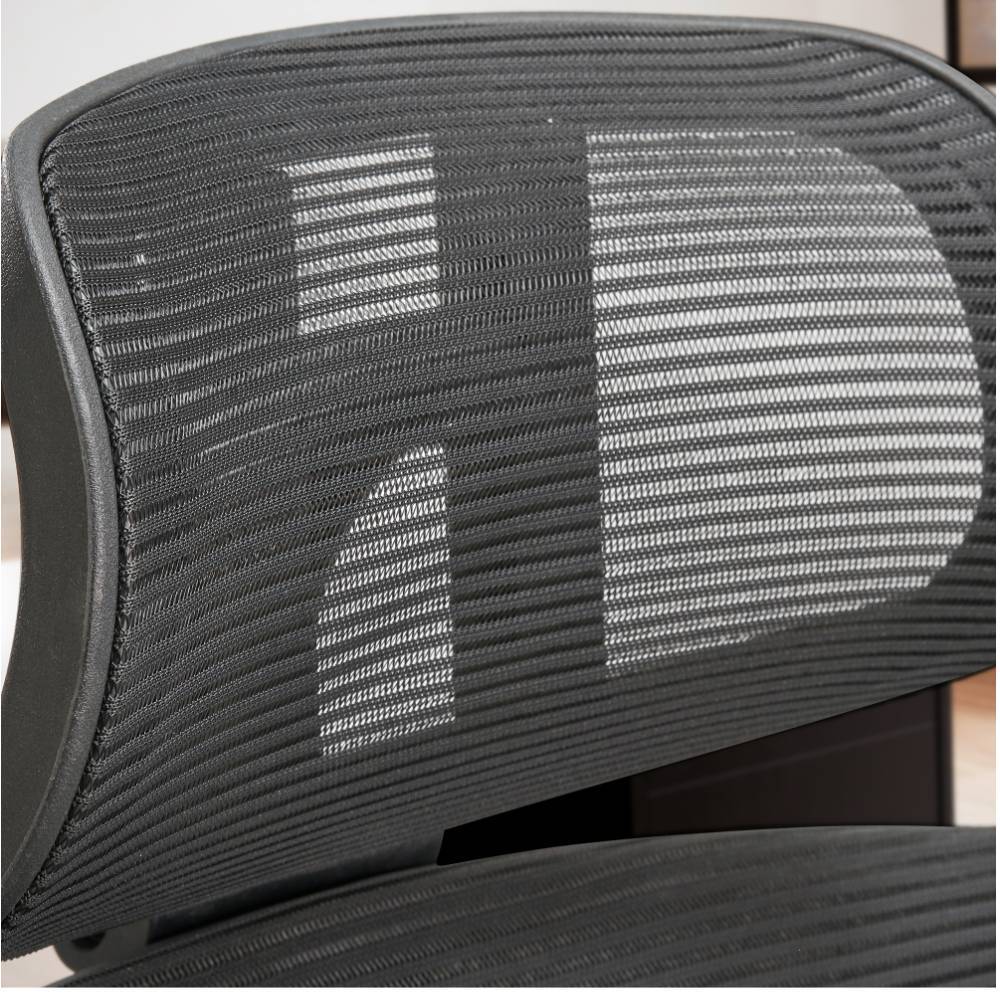 Schreibtischsessel aus Mesh in Schwarz - Bottaro