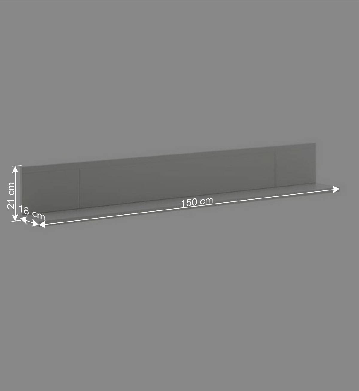 TV Lowboard & Vitrine & Wandboard Set - Apulco (dreiteilig)