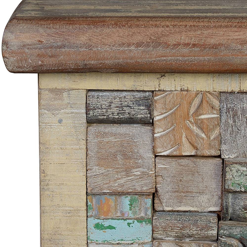Design Holztruhe mit flachem Deckel - Gregoriana