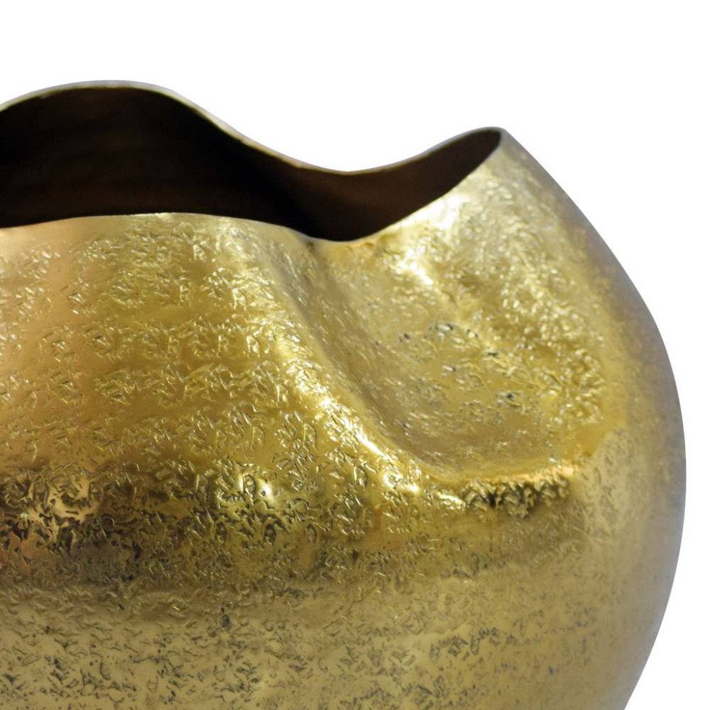 Aluminium-Kugelvase in Goldfarben - Kulstrado