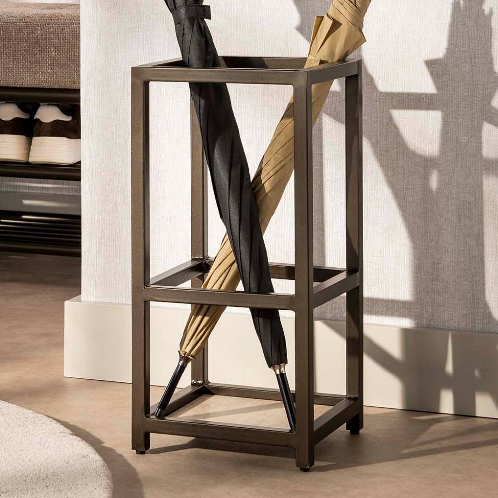 Industrial Schirmständer in Dunkelbraun Bronze - Matic