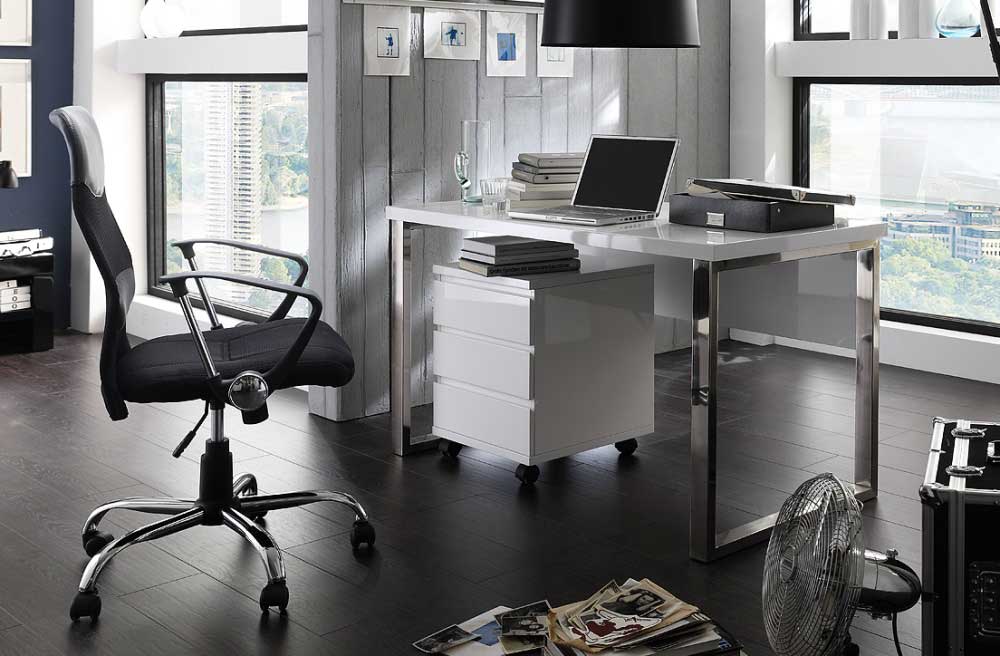 Schreibtisch Living in Weiß