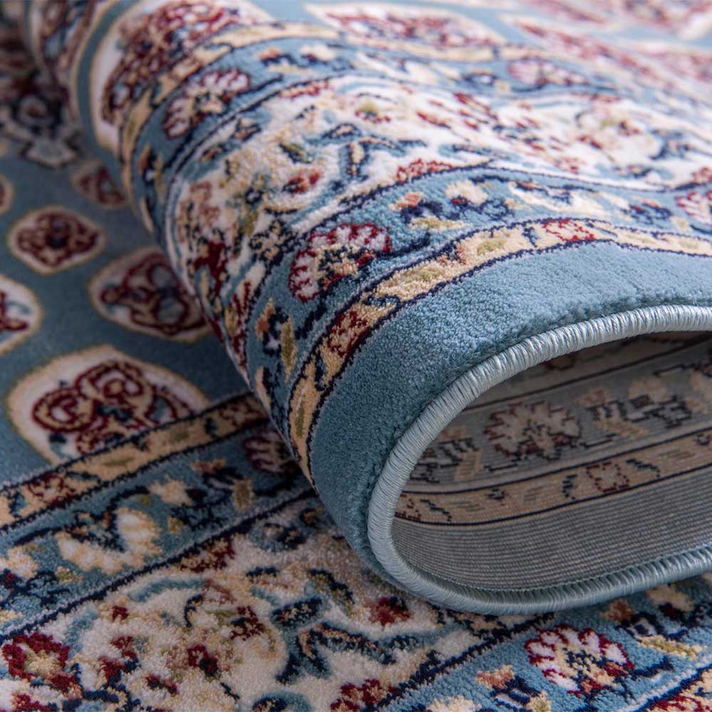 Orient Design Teppich in Blau Creme Mehrfarbig - Icardus