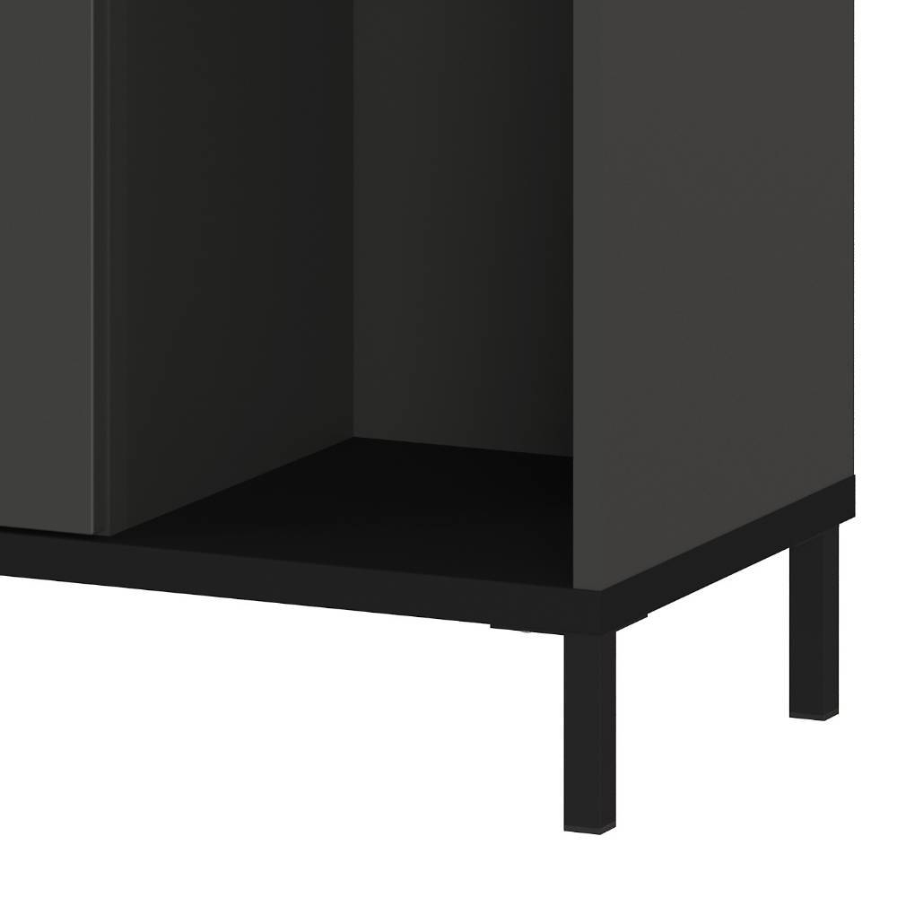 Officehighboard in Dunkelgrau mit Schwarz - Kali