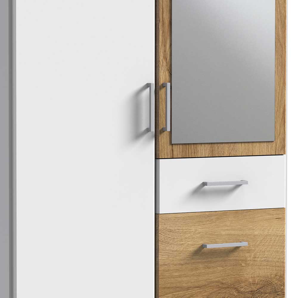 Schlafzimmerkleiderschrank mit Spiegel in Weiß - Calassina