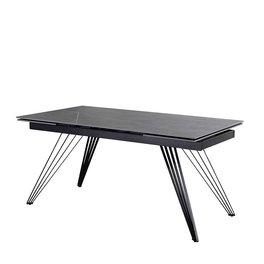 Tisch mit Keramik in Grau Marmor Optik - Icantado