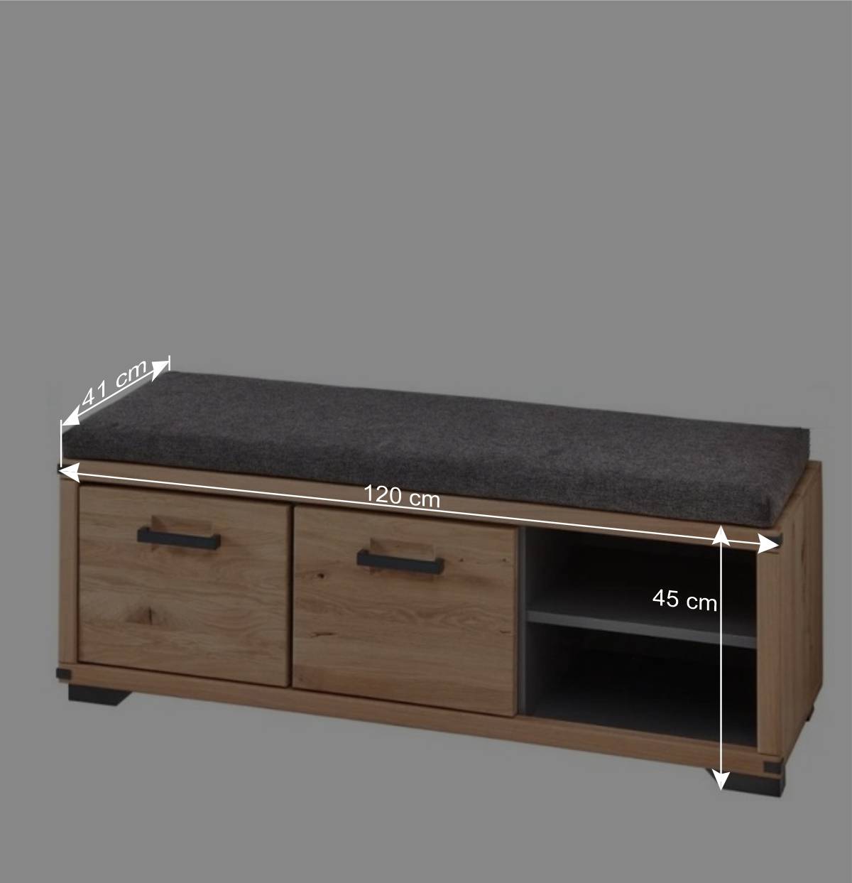 Garderobenbank mit Stauraum mit einem Sitzplatz - Maineka