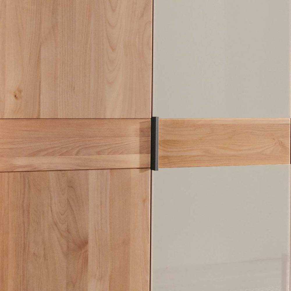3-türiger Kleiderschrank in Erle teilmassiv - Angelina