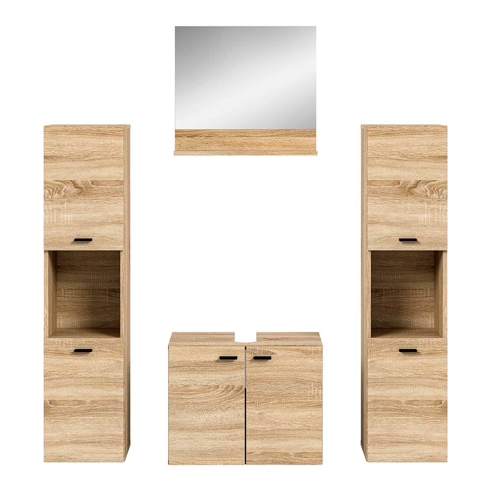 Badezimmer-Möbel-Set in Sonoma-Eiche - Hoxtona (vierteilig)