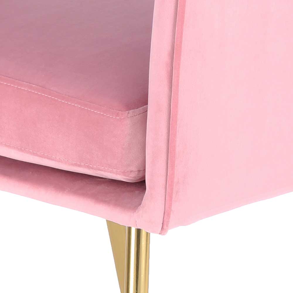 Design Tischsessel in Rosa & Gold - Castianon