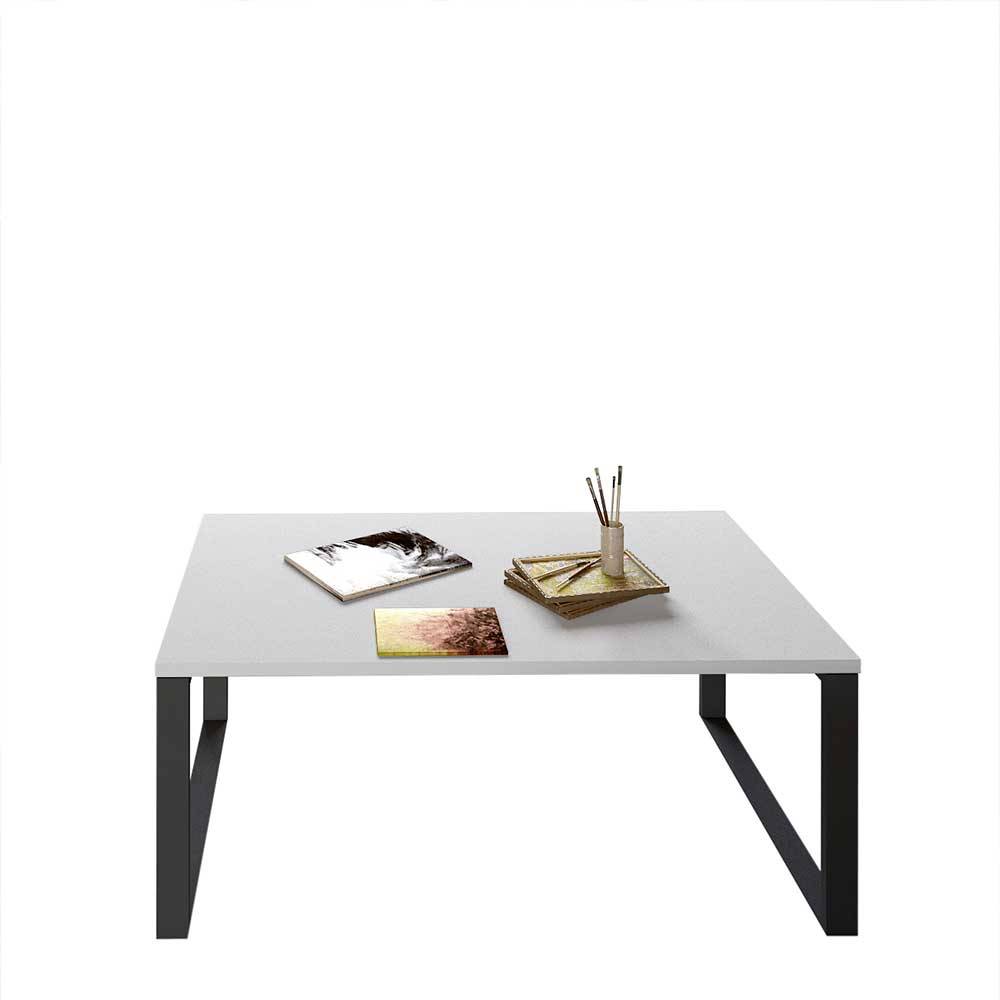 Wohnzimmer Tisch in Weiß mit Schwarz - Lajos