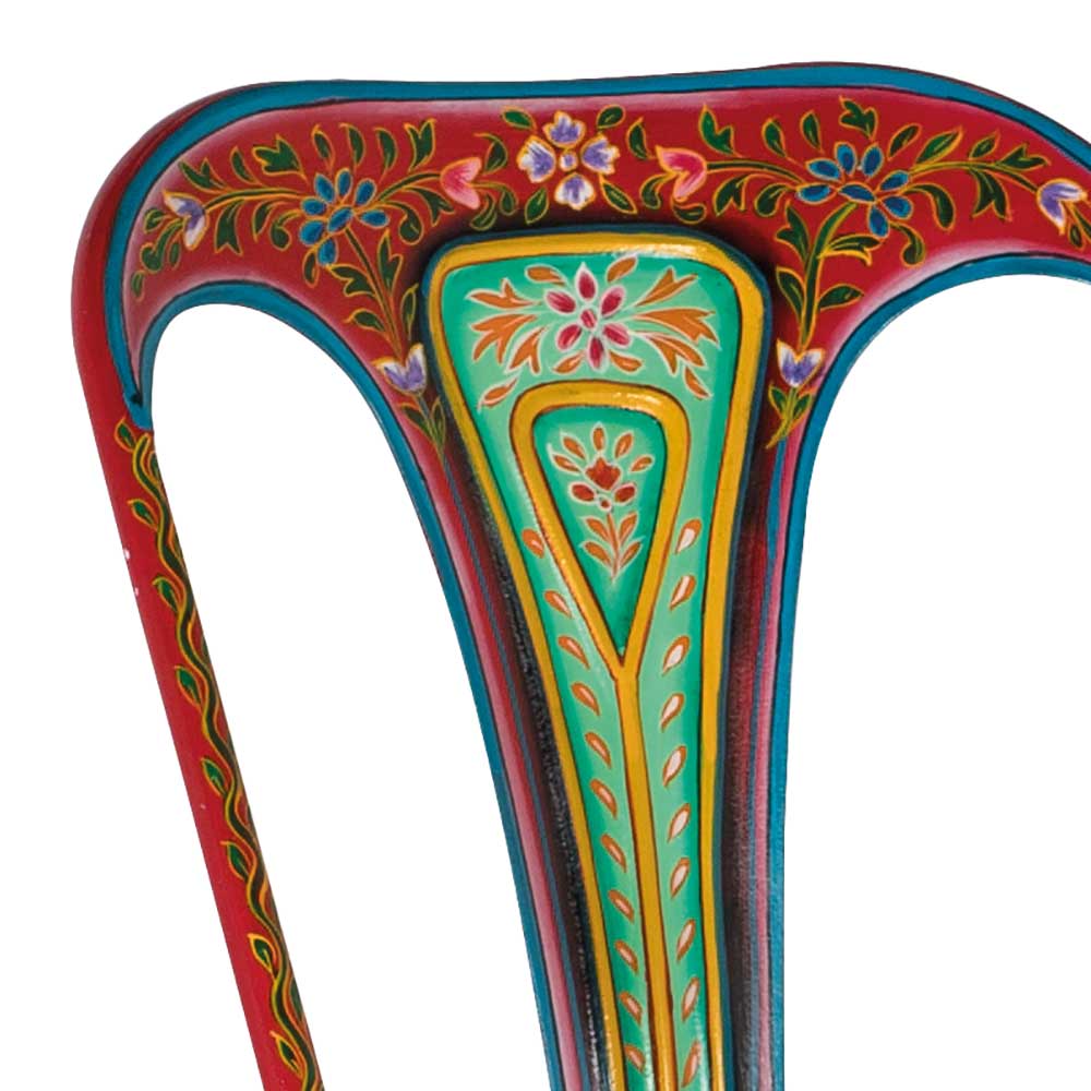 Design Metallstühle Bunt - floral gemustert - Numento (2er Set)