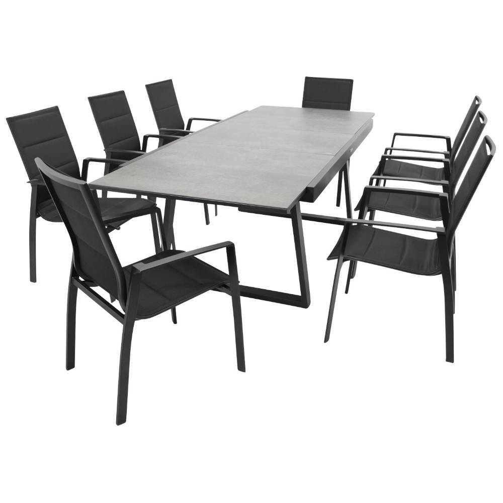 Garten-Esstisch-Gruppe modern - Charleen (neunteilig)