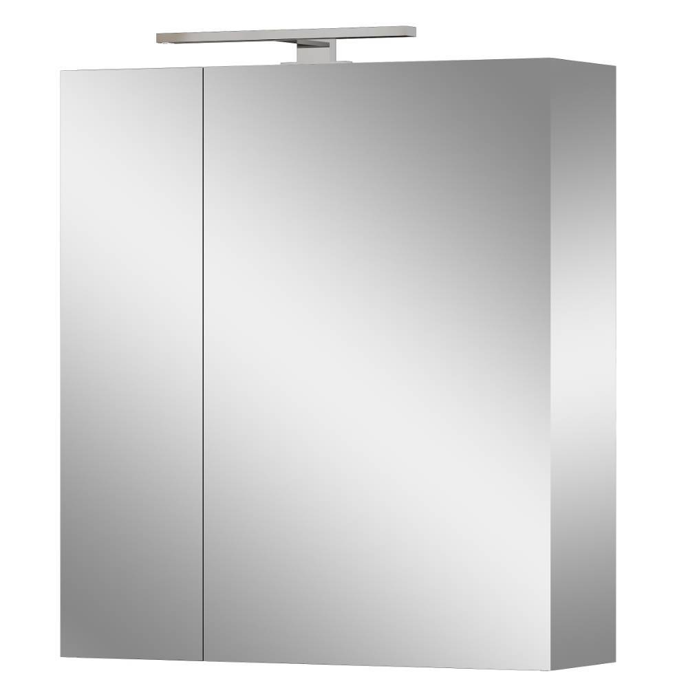 2-türiger Bad-Spiegelschrank in Dunkelgrau - Miclesias