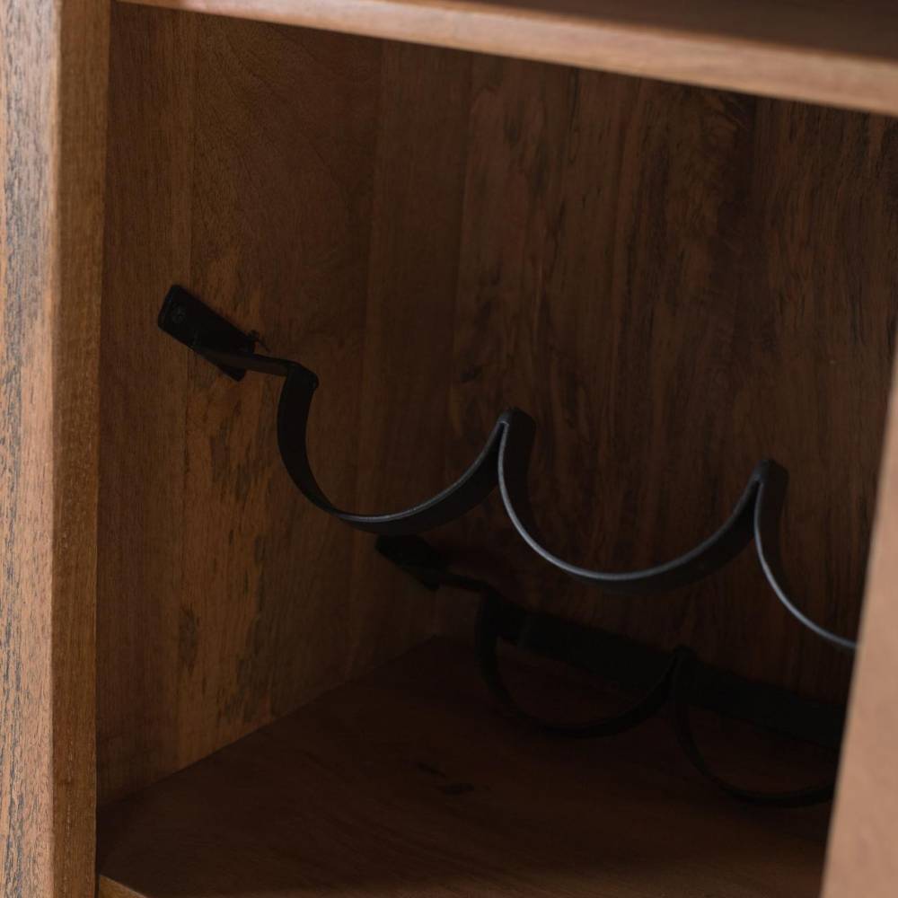 Hoher Barschrank aus Mangoholz - Montesa