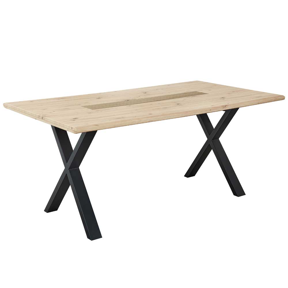 Tisch mit X-Fuß-Gestell in modernem Design - Niam