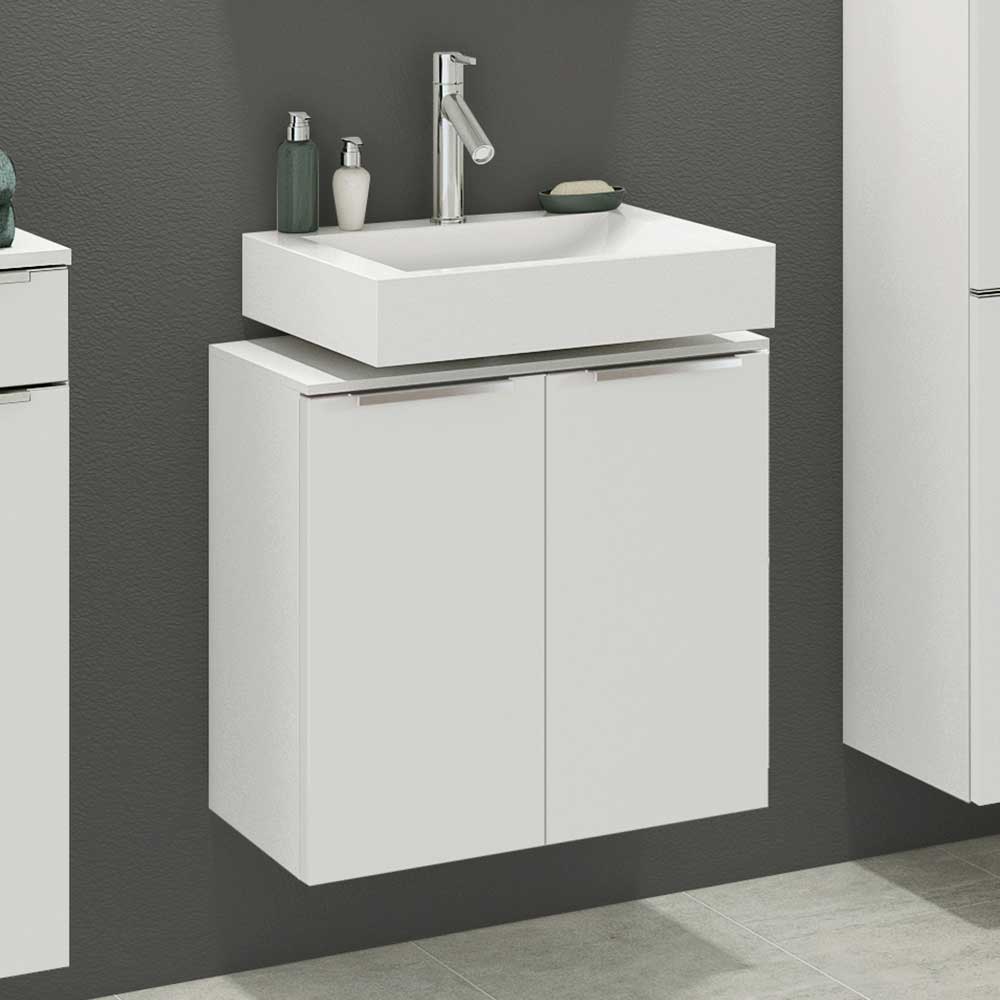 60x55x35 Waschbeckenschrank für Stand- & Wandmontage - Livendas