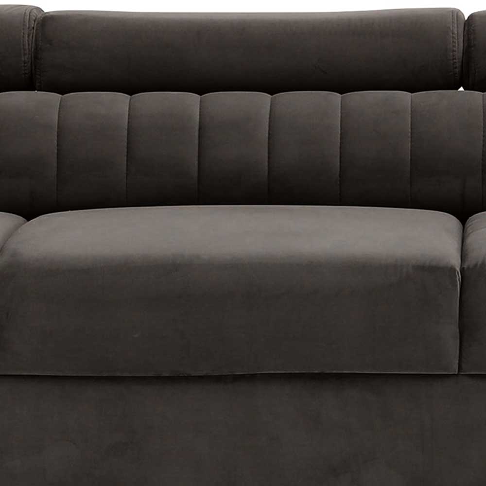 Wohnzimmer Ausziehsofa in Dunkelbraun - Wega