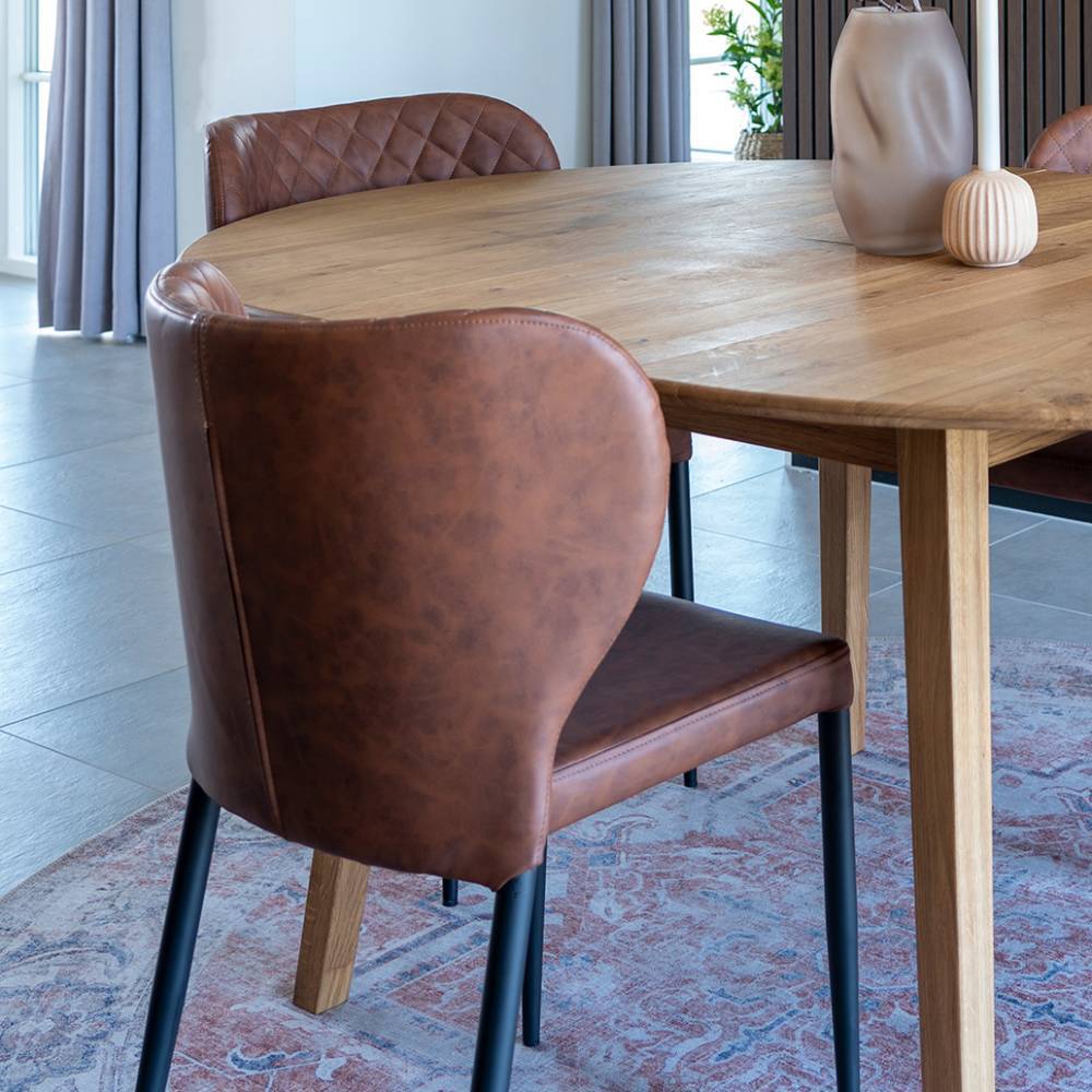 Esstischgruppe im Skandi Design - Fjord (fünfteilig)
