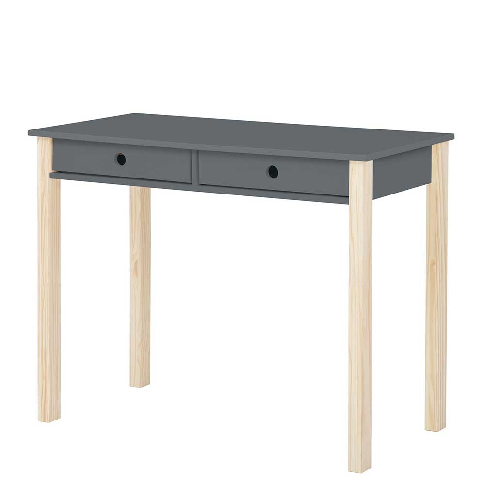 Schreibtisch in Grau mit Kiefer - Bradley