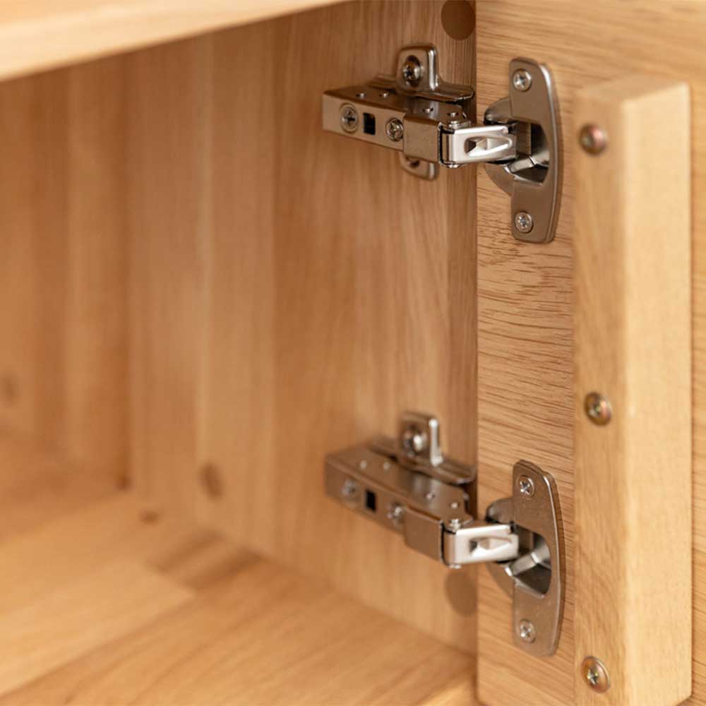 TV Lowboard mit LED aus Eiche Massivholz - Eribella