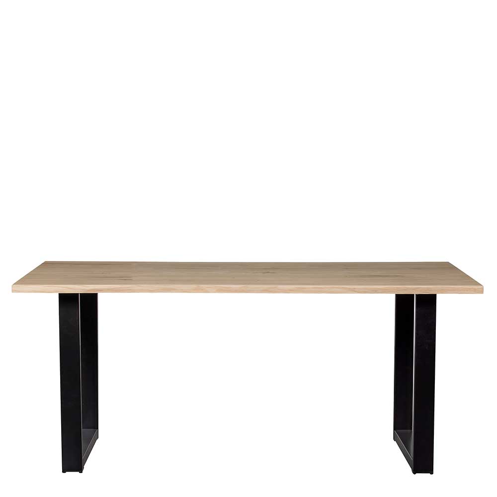 Moderner Esstisch mit Naturkante Eichenplatte - Quint
