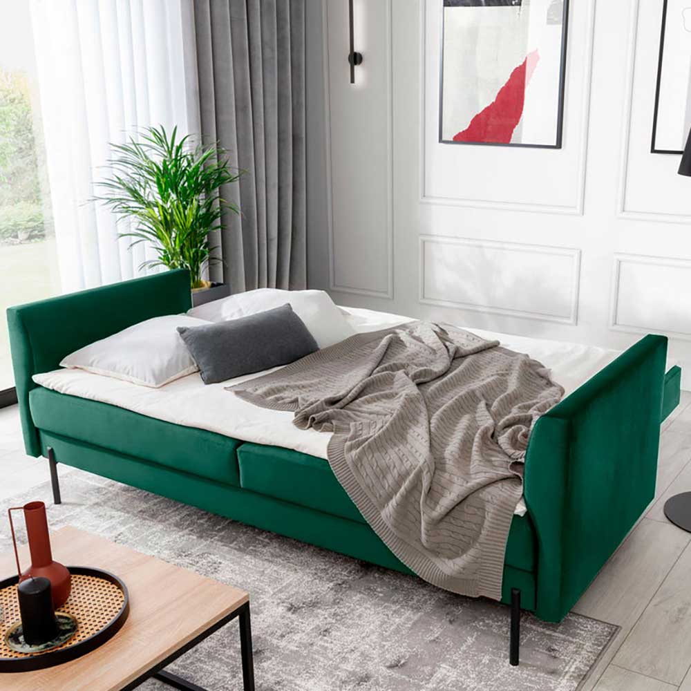 Wohnzimmercouch mit Bettfunktion 140x200 cm - Yulandra