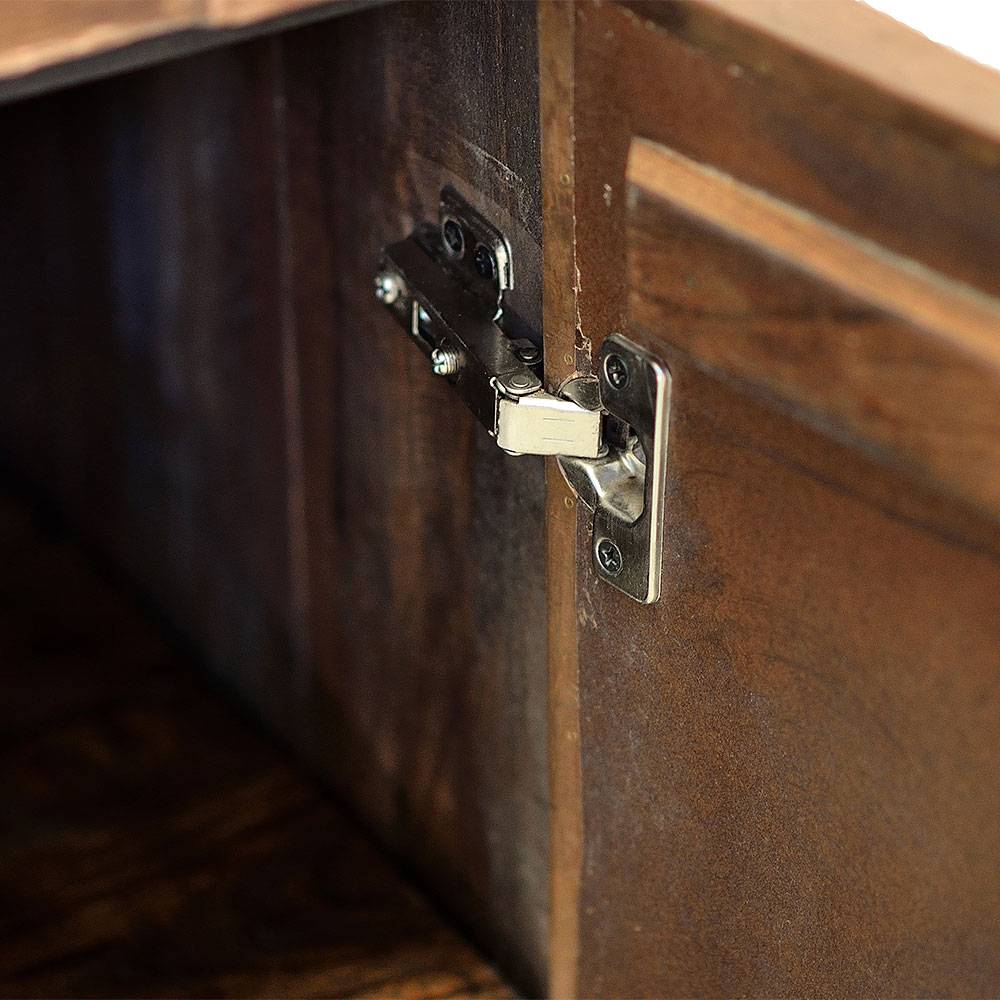 Design Sideboard in Bronze und Mango Natur - Bensez