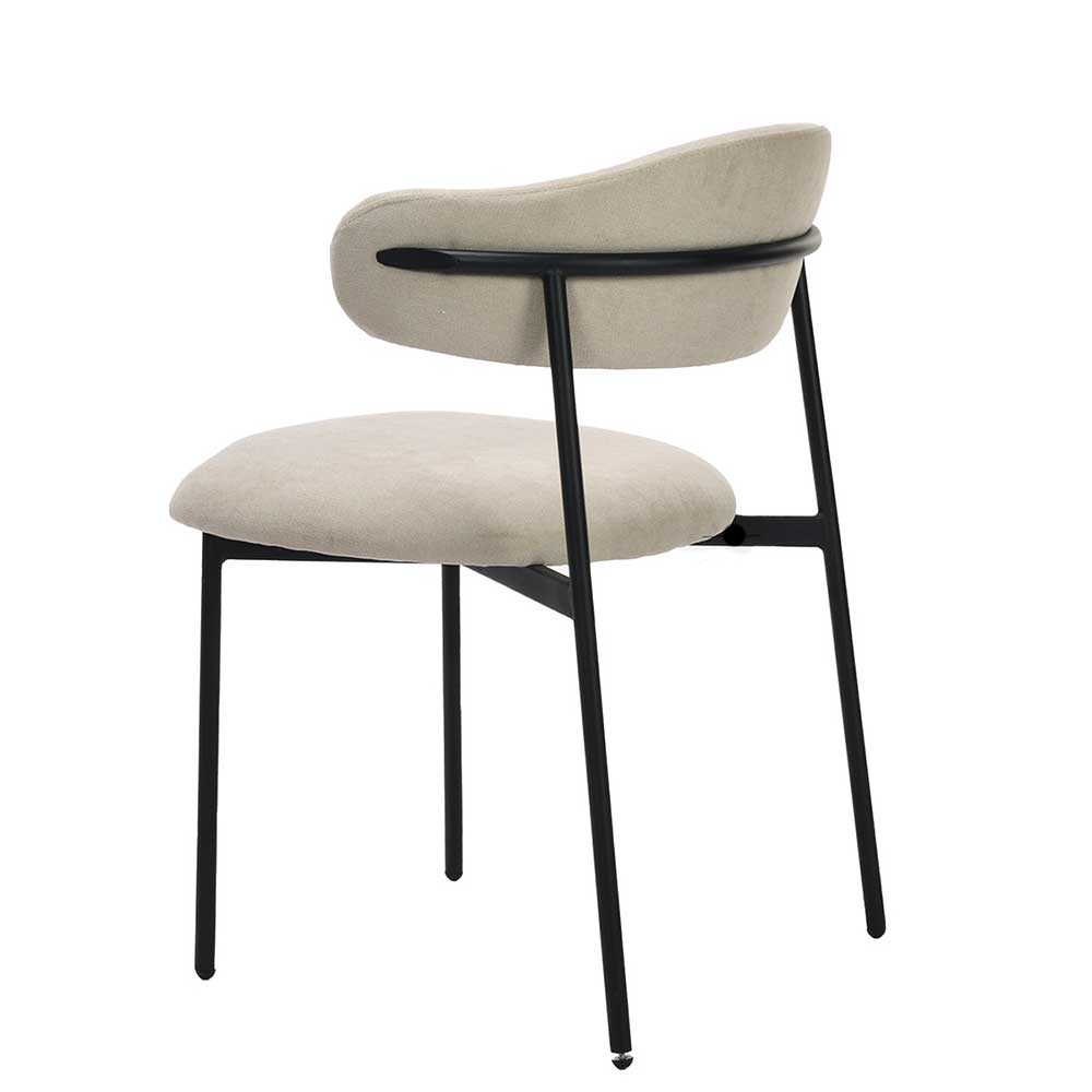 Polsterstühle in Taupe Strukturstoff - Filmau (2er Set)