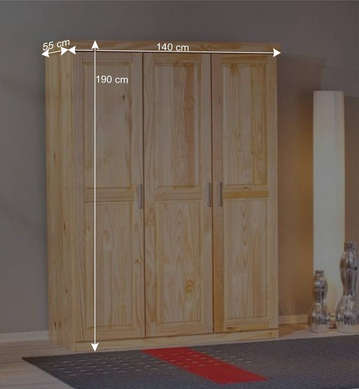 Kleiderschrank Nabrosia aus Massivholz