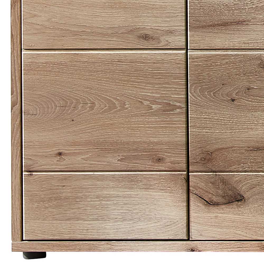 Wohnzimmer Anbauwand Holz Look - Zelio (dreiteilig)
