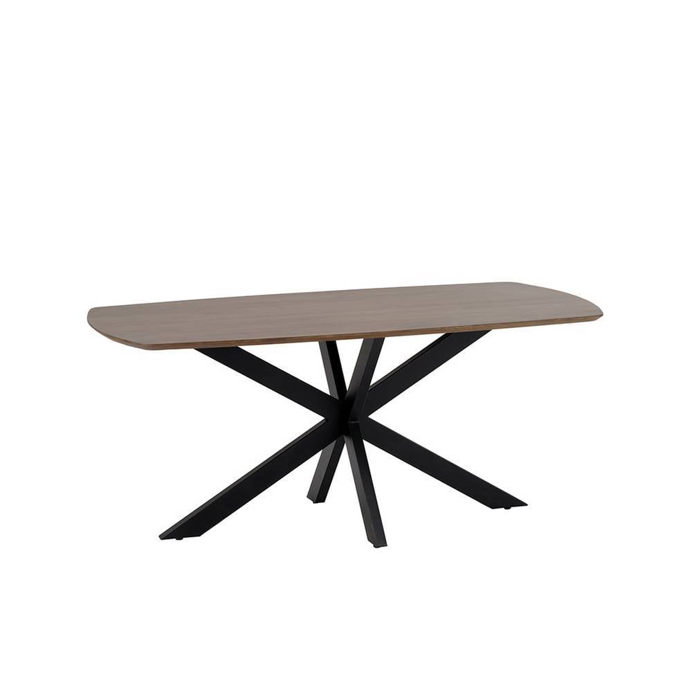 Design-Esstisch in Walnussbraun Mangoholz - Zelda