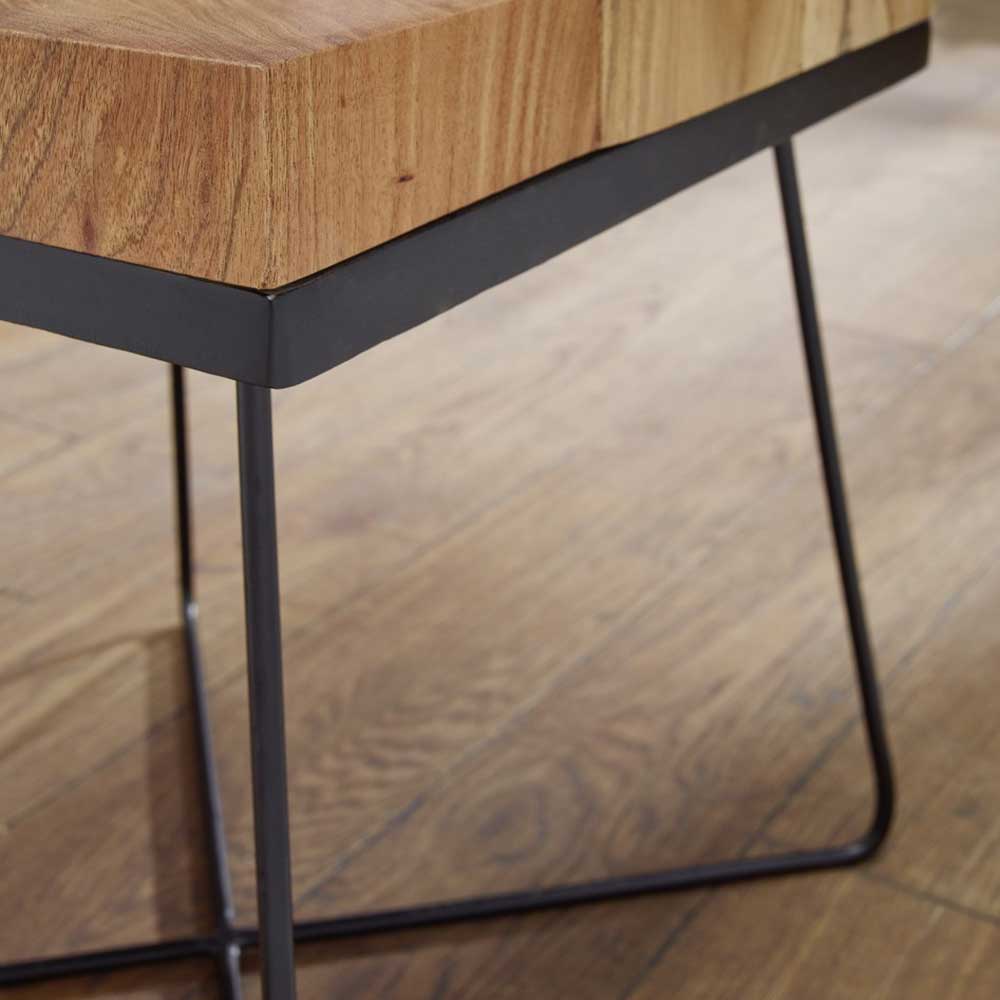 Loft Tisch mit dicker Holzplatte Ruffos aus Akazie